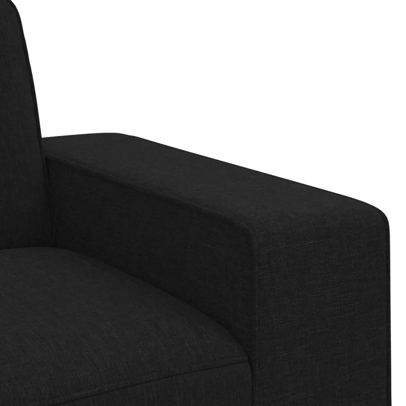 Sofos komplektas 2 pcs Juoda 162 x 80 x 82 cm audinys