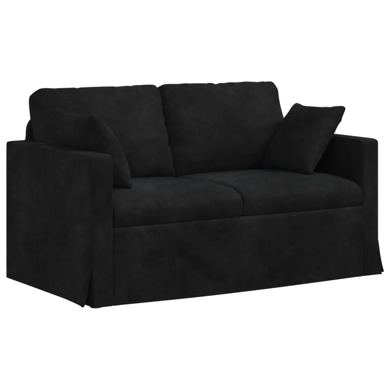 Sofos komplektas 2 pcs Juoda 138 x 78 x 80 cm Aksomas