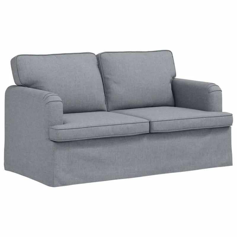 Sofos komplektas 2 pcs Šviesiai pilka 144 x 80 x 85 cm audinys