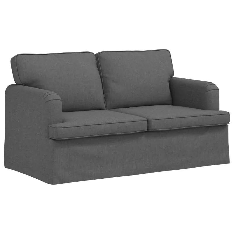 Sofos komplektas 2 pcs Tamsiai pilka 144 x 80 x 85 cm audinys