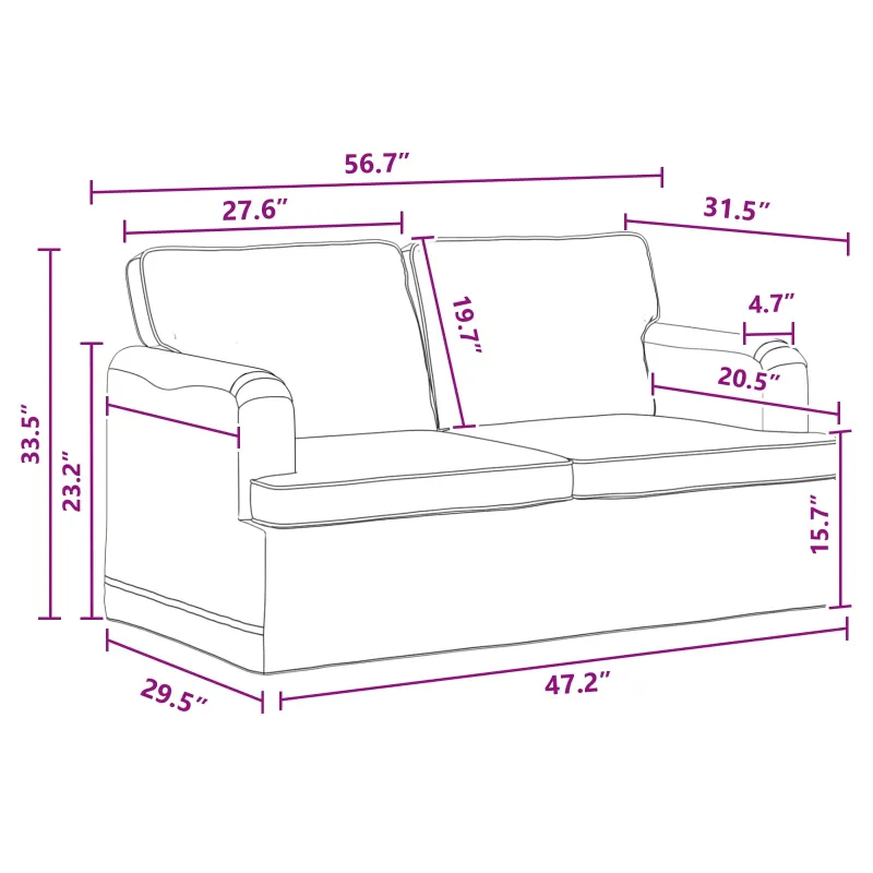 Sofos komplektas 2 pcs Tamsiai pilka 144 x 80 x 85 cm audinys