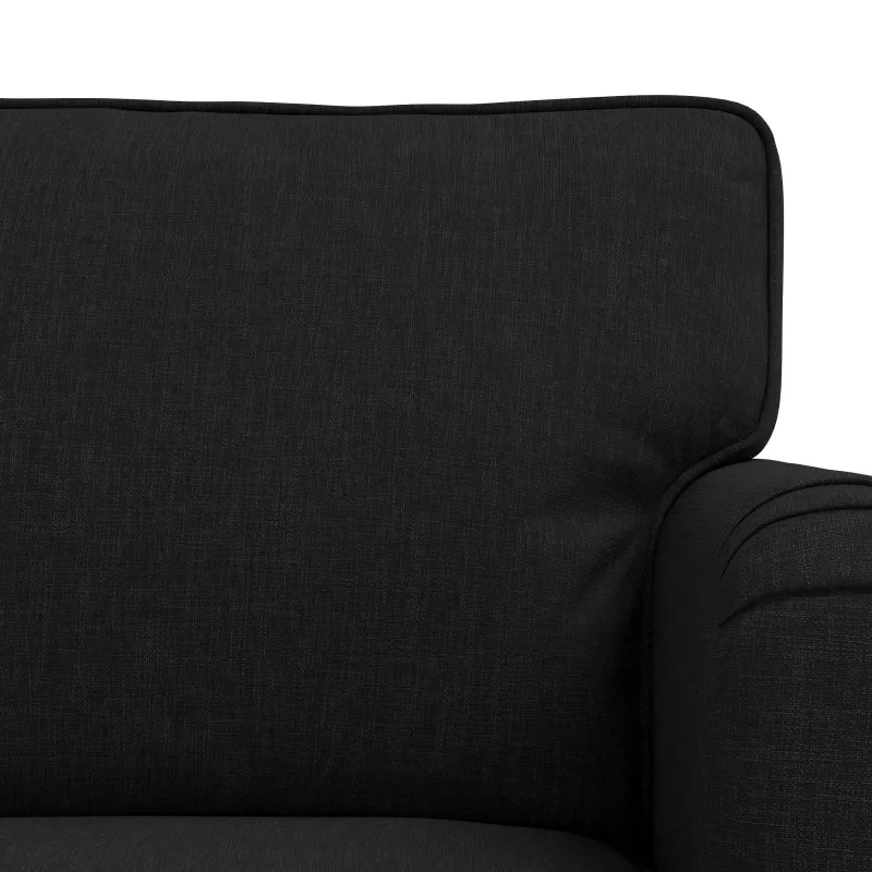 Sofos komplektas 2 pcs Juoda 144 x 80 x 85 cm audinys