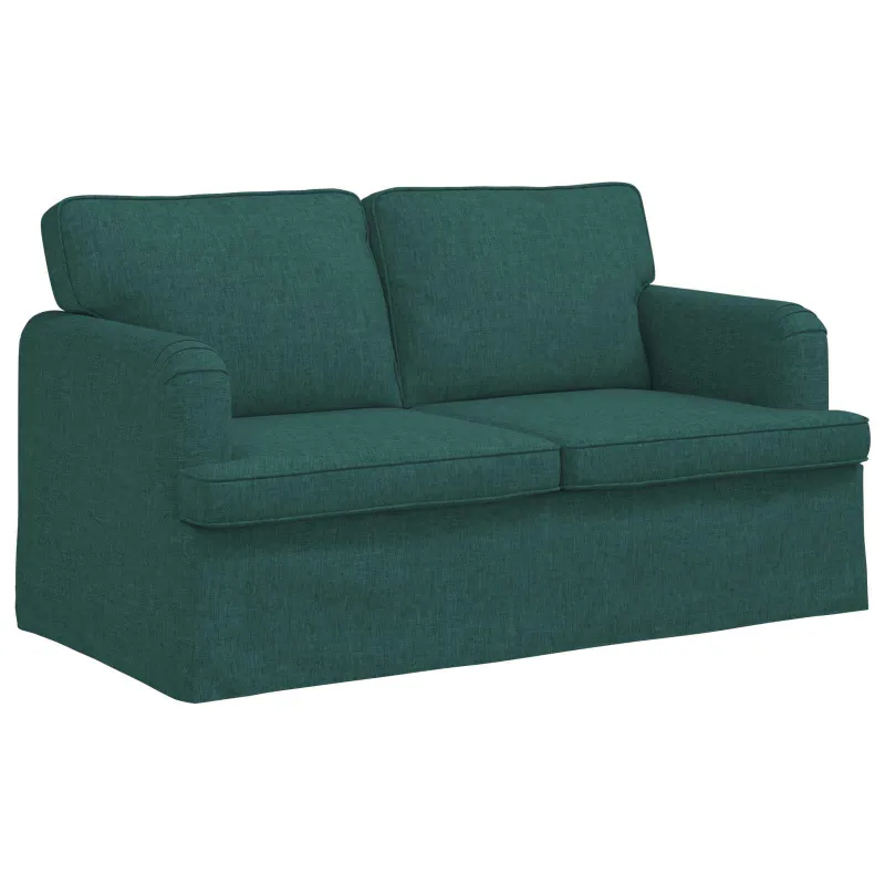 Sofos komplektas 2 pcs Tamsiai žalia 144 x 80 x 85 cm audinys