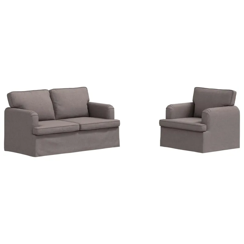 Sofos komplektas 2 pcs Tortora 144 x 80 x 85 cm audinys