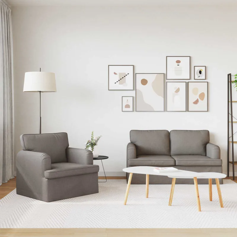 Sofos komplektas 2 pcs Tortora 144 x 80 x 85 cm audinys