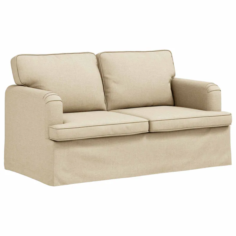Sofos komplektas 2 pcs Kreminė 144 x 80 x 85 cm audinys