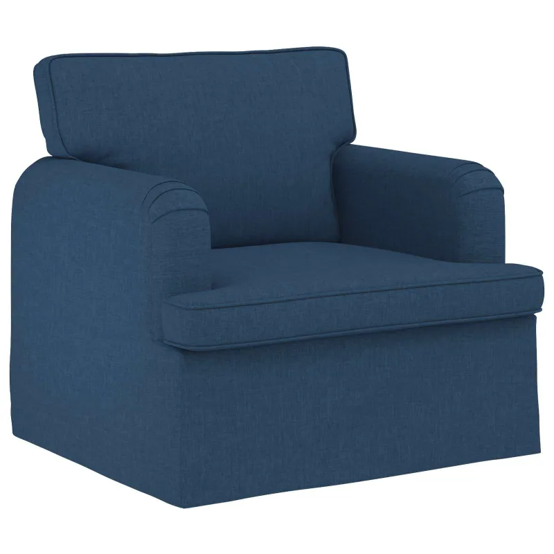 Sofos komplektas 2 pcs Mėlyna 144 x 80 x 85 cm audinys