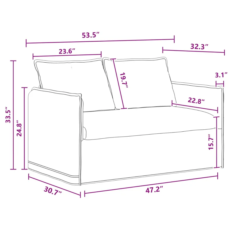 Sofos komplektas 2 pcs Tamsiai pilka 136 x 82 x 85 cm Audinys