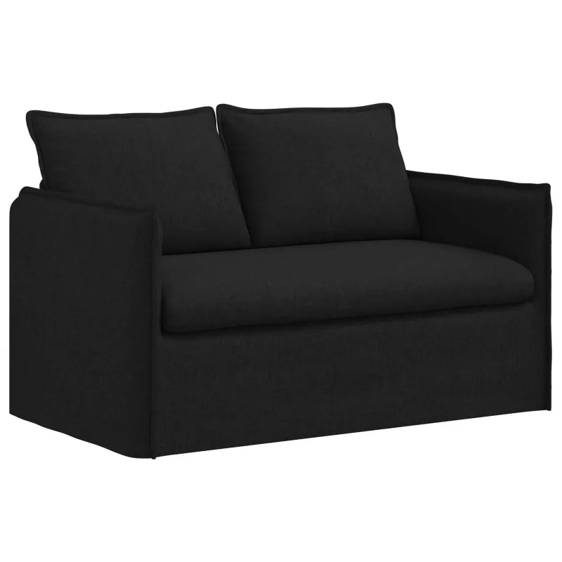 Sofos komplektas 2 pcs Juoda 136 x 82 x 85 cm Audinys