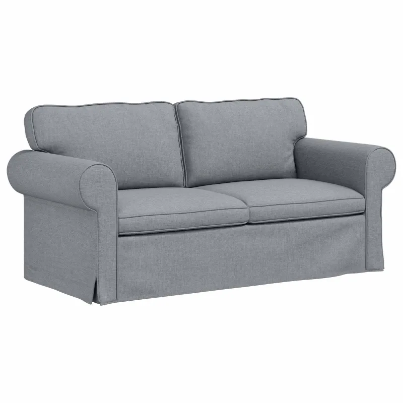 Sofos komplektas 2 pcs Šviesiai pilka 175 x 82 x 80 cm audinys