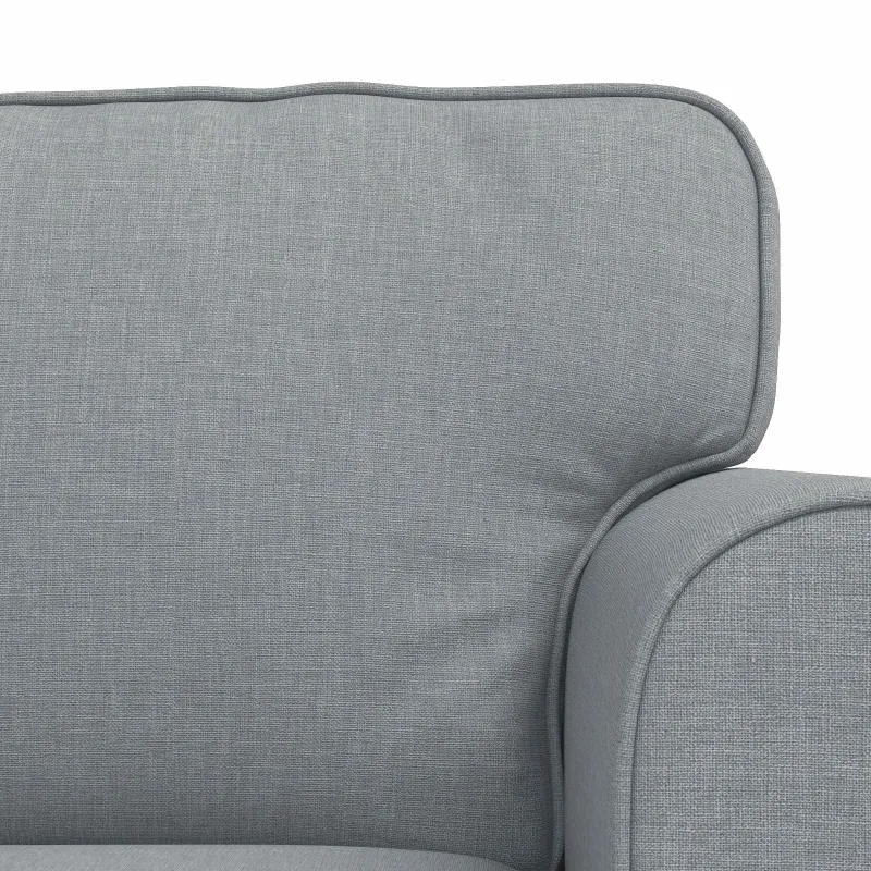 Sofos komplektas 2 pcs Šviesiai pilka 175 x 82 x 80 cm audinys