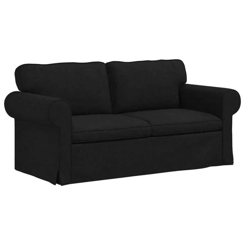 Sofos komplektas 2 pcs Juoda 175 x 82 x 80 cm audinys