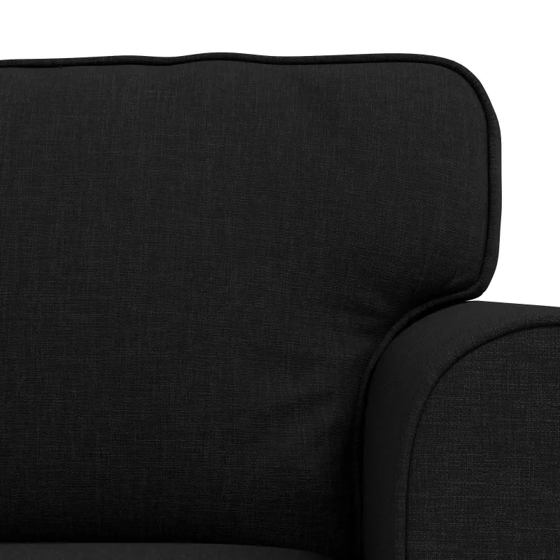 Sofos komplektas 2 pcs Juoda 175 x 82 x 80 cm audinys