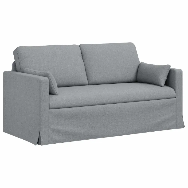 Sofos komplektas 2 pcs Šviesiai pilka 158 x 78 x 80 cm audinys