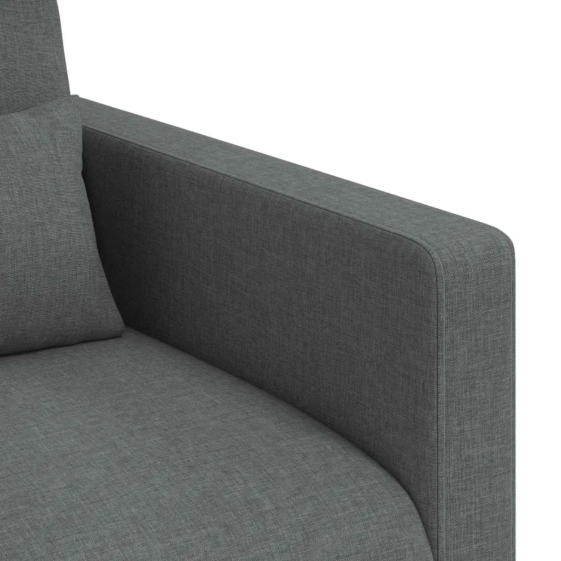 Sofos komplektas 2 pcs Tamsiai pilka 158 x 78 x 80 cm audinys