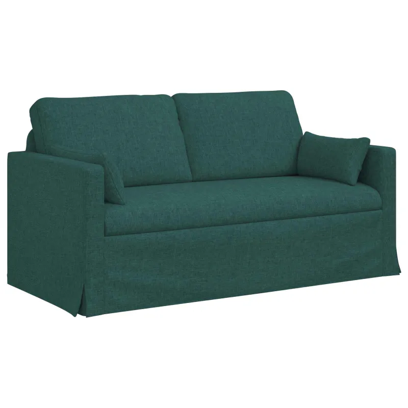 Sofos komplektas 2 pcs Tamsiai žalia 158 x 78 x 80 cm audinys