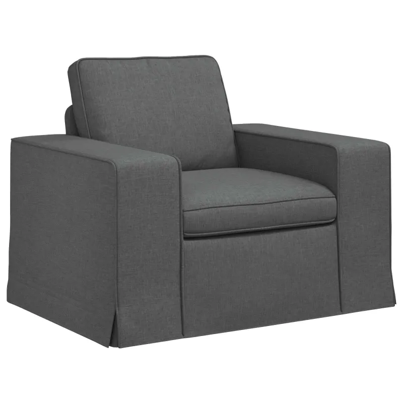 Sofos komplektas 2 pcs Tamsiai pilka 182 x 80 x 82 cm audinys