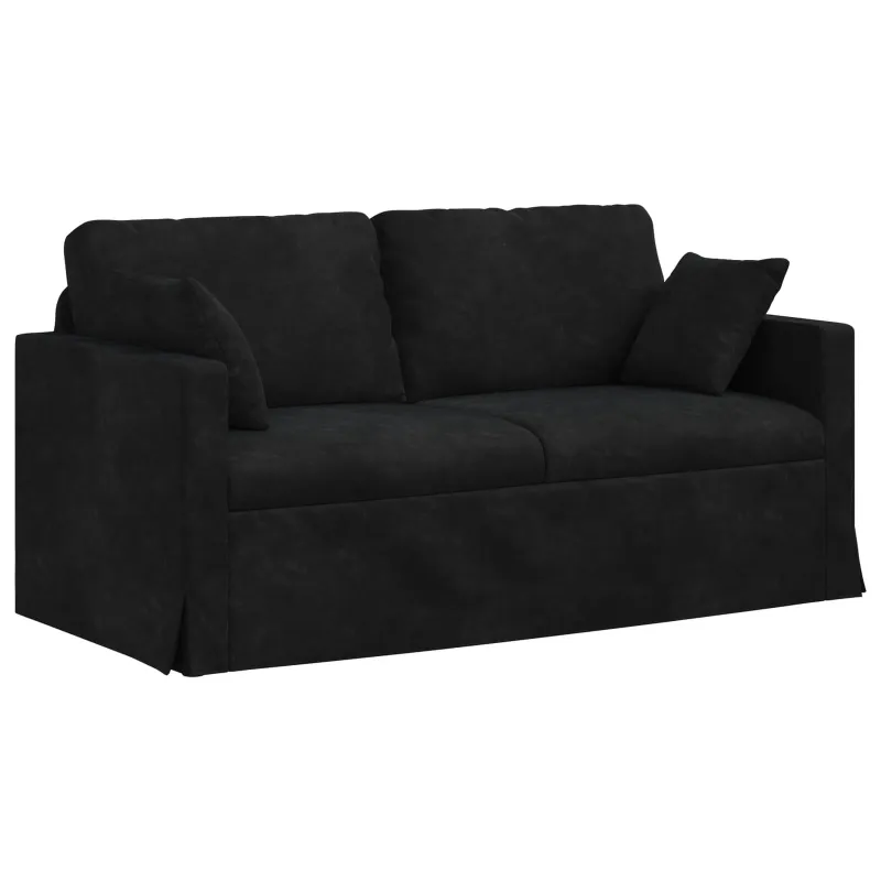 Sofos komplektas 2 pcs Juoda 158 x 78 x 80 cm Aksomas