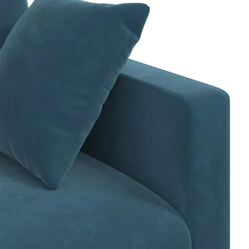Sofos komplektas 2 pcs Mėlyna 158 x 78 x 80 cm Aksomas