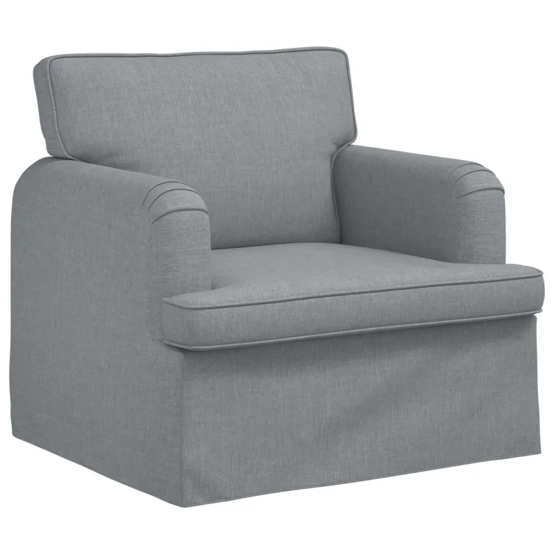 Sofos komplektas 2 pcs Šviesiai pilka 162 x 80 x 85 cm audinys