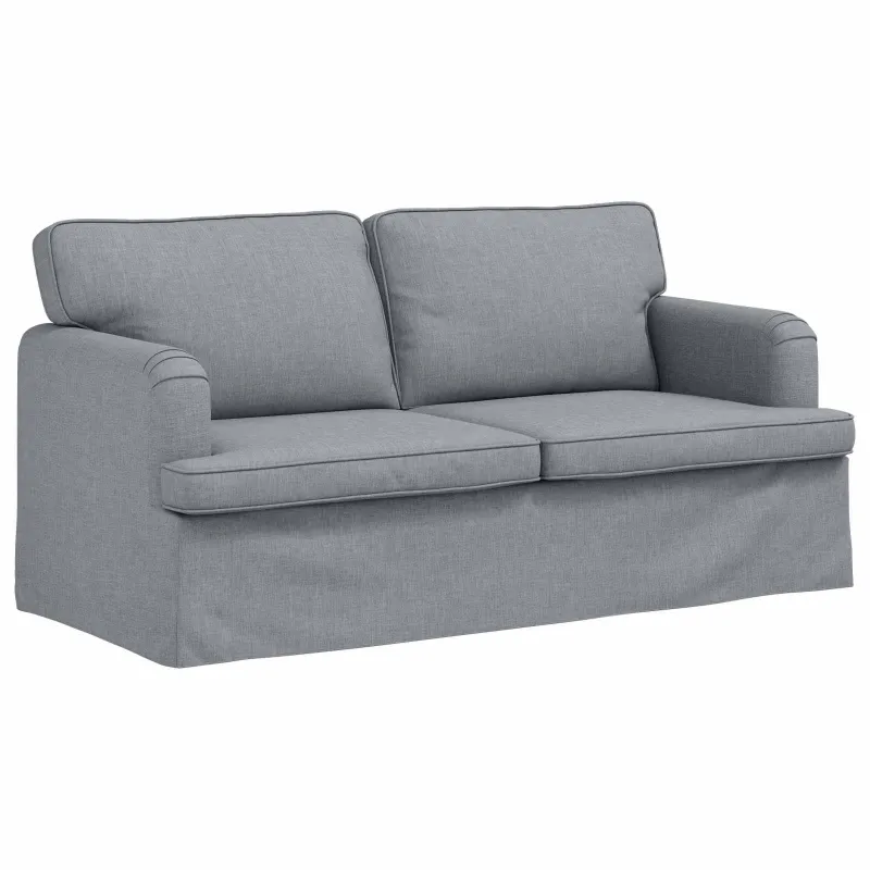 Sofos komplektas 2 pcs Šviesiai pilka 162 x 80 x 85 cm audinys