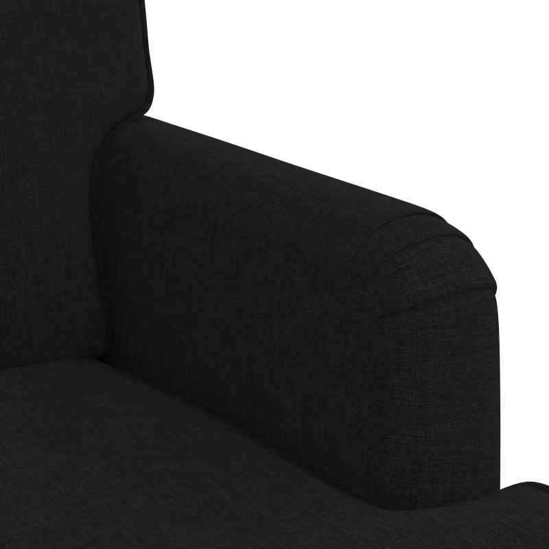 Sofos komplektas 2 pcs Juoda 162 x 80 x 85 cm audinys