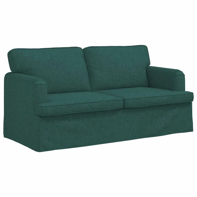 Sofos komplektas 2 pcs Tamsiai žalia 162 x 80 x 85 cm audinys
