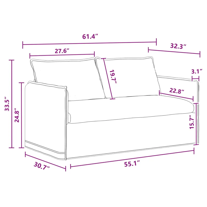 Sofos komplektas 2 pcs Tamsiai pilka 156 x 82 x 85 cm Audinys