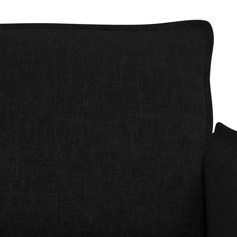 Sofos komplektas 2 pcs Juoda 156 x 82 x 85 cm Audinys