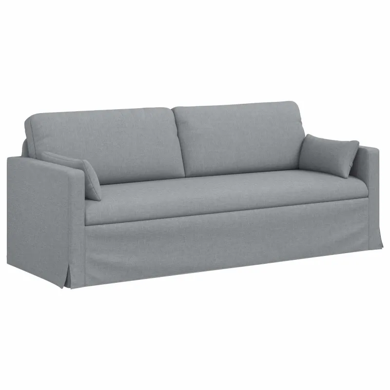Sofos komplektas 2 pcs Šviesiai pilka 198 x 78 x 80 cm audinys