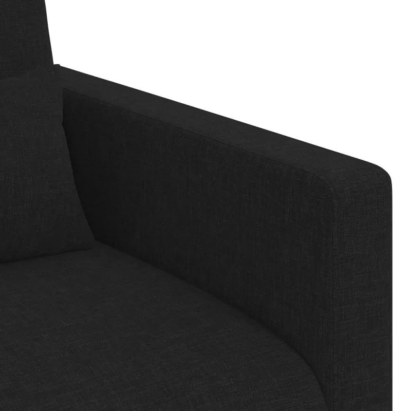 Sofos komplektas 2 pcs Juoda 198 x 78 x 80 cm audinys
