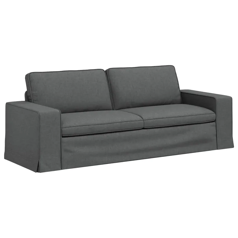 Sofos komplektas 2 pcs Tamsiai pilka 222 x 80 x 82 cm audinys