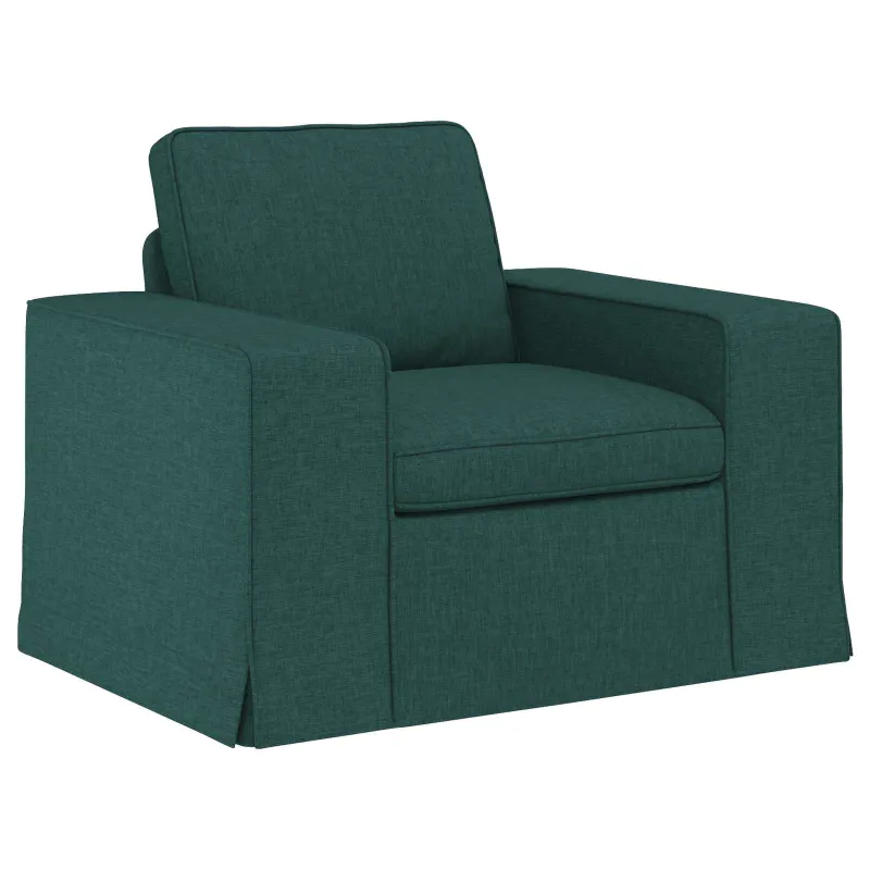 Sofos komplektas 2 pcs Tamsiai žalia 222 x 80 x 82 cm audinys