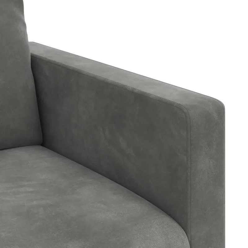 Sofos komplektas 2 pcs Tamsiai pilka 198 x 78 x 80 cm Aksomas