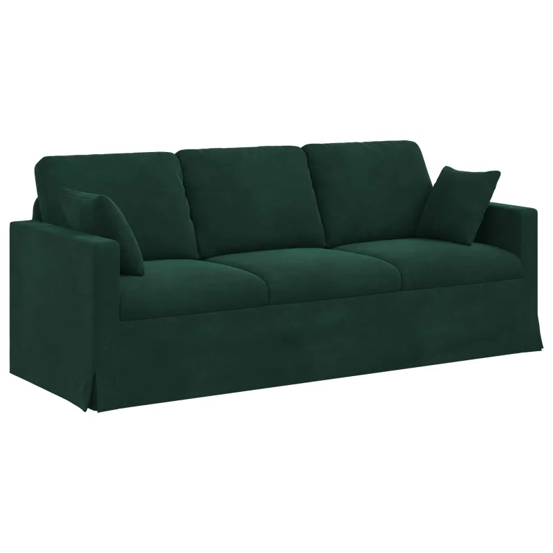 Sofos komplektas 2 pcs Tamsiai žalia 198 x 78 x 80 cm Aksomas