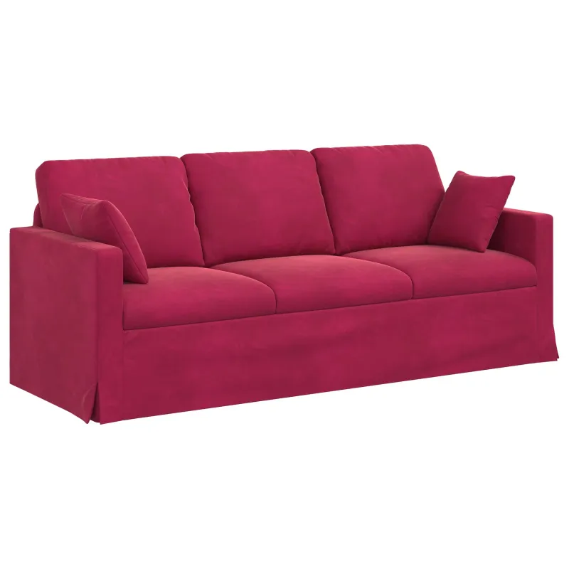 Sofos komplektas 2 pcs Vyno raudona 198 x 78 x 80 cm Aksomas