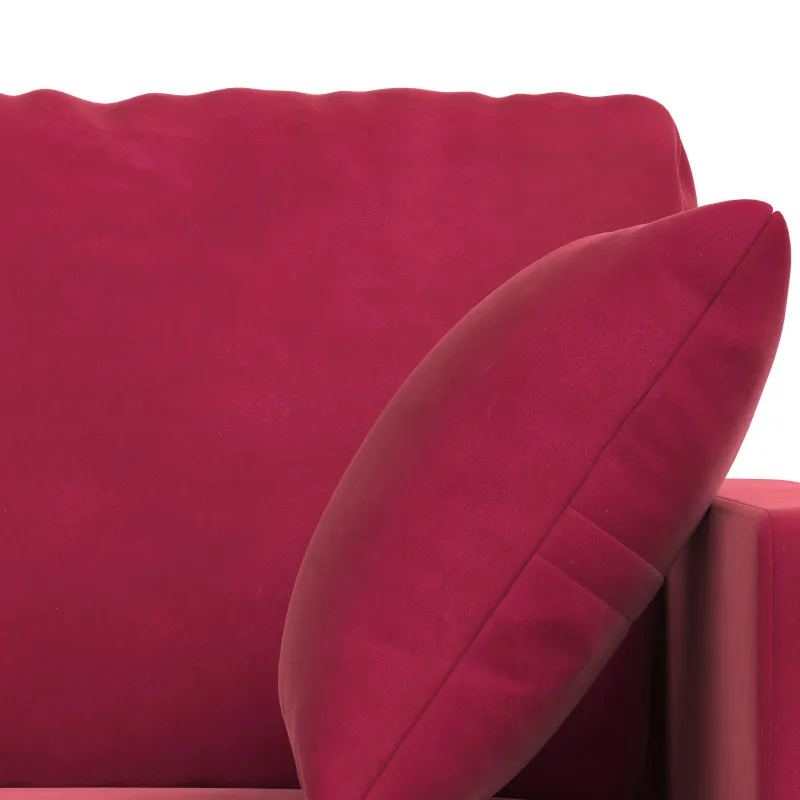 Sofos komplektas 2 pcs Vyno raudona 198 x 78 x 80 cm Aksomas