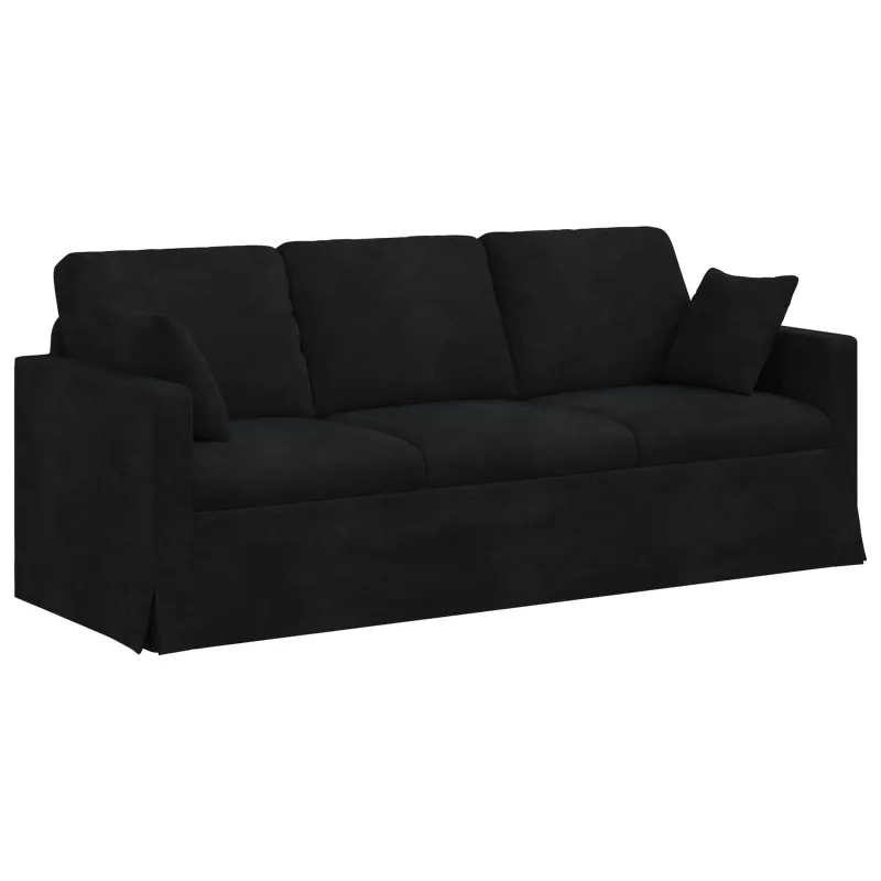 Sofos komplektas 2 pcs Juoda 198 x 78 x 80 cm Aksomas