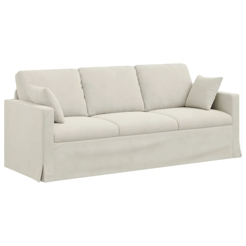 Sofos komplektas 2 pcs Kreminė 198 x 78 x 80 cm Aksomas
