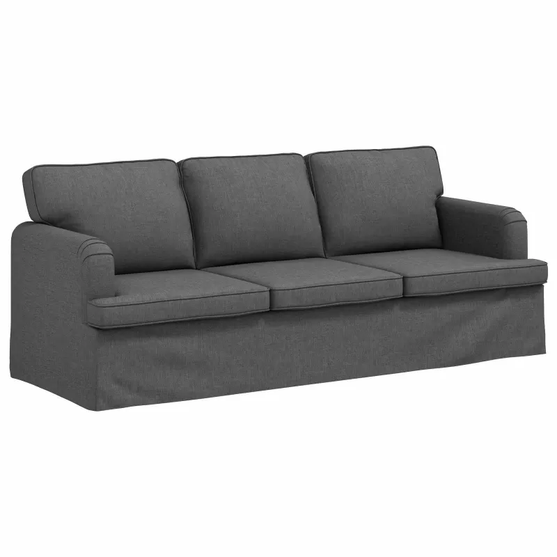Sofos komplektas 2 pcs Tamsiai pilka 201 x 80 x 85 cm audinys