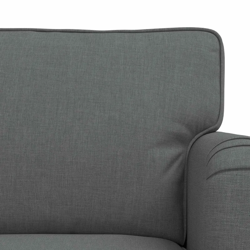 Sofos komplektas 2 pcs Tamsiai pilka 201 x 80 x 85 cm audinys