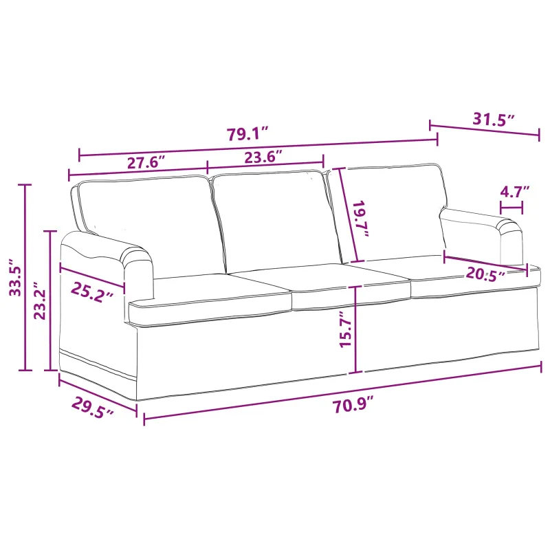 Sofos komplektas 2 pcs Tamsiai pilka 201 x 80 x 85 cm audinys