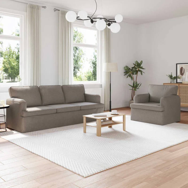 Sofos komplektas 2 pcs Tortora 201 x 80 x 85 cm audinys