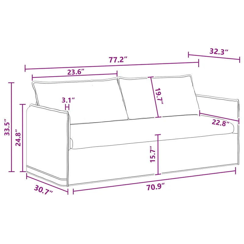 Sofos komplektas 2 pcs Tamsiai pilka 196 x 82 x 85 cm Audinys