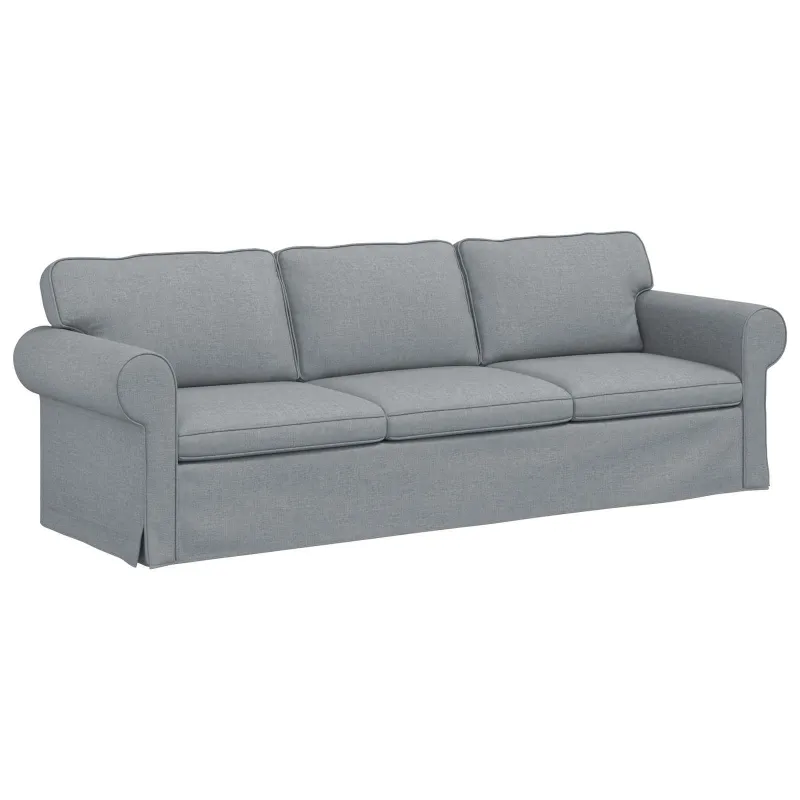 Sofos komplektas 2 pcs Šviesiai pilka 245 x 82 x 80 cm audinys