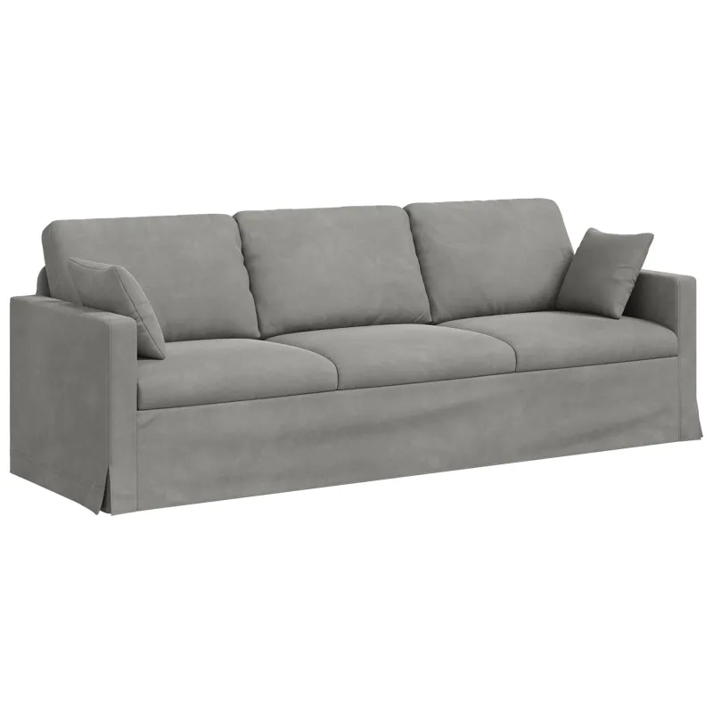 Sofos komplektas 2 pcs Šviesiai pilka 228 x 78 x 80 cm Aksomas