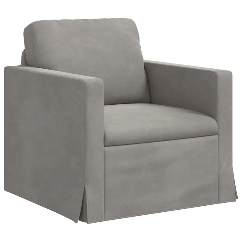 Sofos komplektas 2 pcs Šviesiai pilka 228 x 78 x 80 cm Aksomas