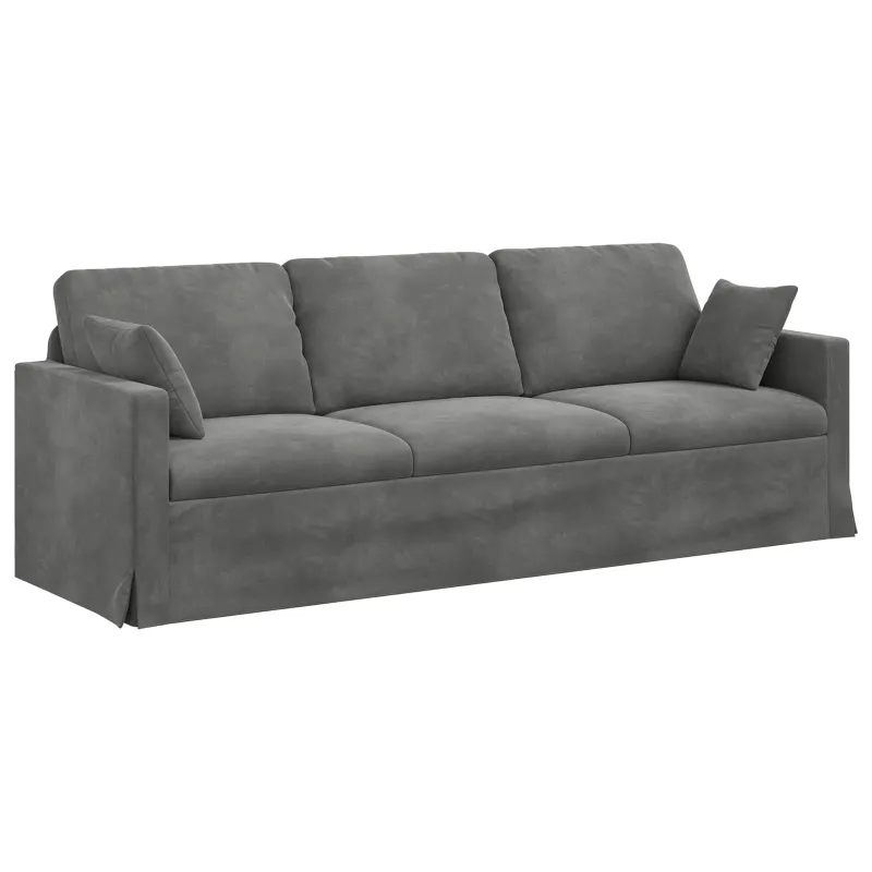 Sofos komplektas 2 pcs Tamsiai pilka 228 x 78 x 80 cm Aksomas