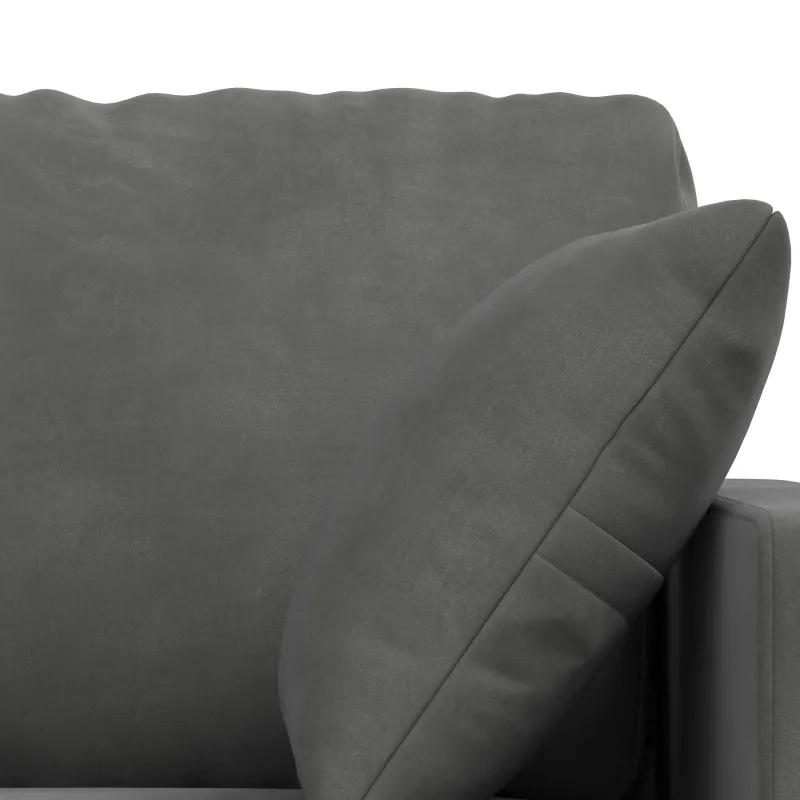 Sofos komplektas 2 pcs Tamsiai pilka 228 x 78 x 80 cm Aksomas