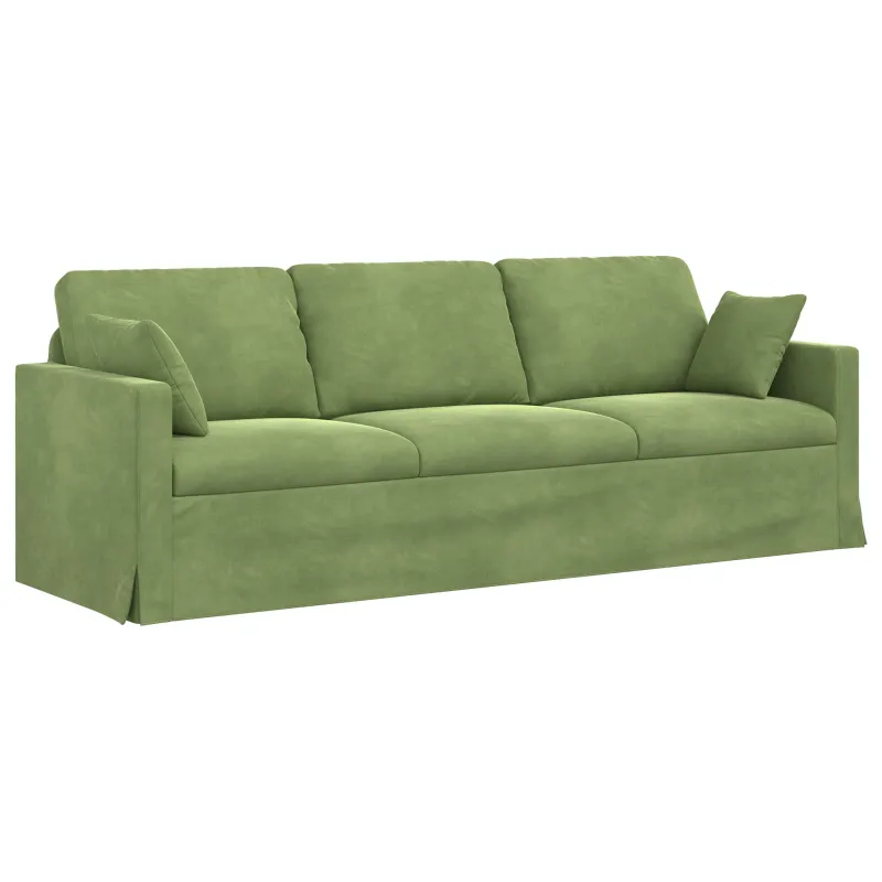 Sofos komplektas 2 pcs Šviesiai žalia 228 x 78 x 80 cm Aksomas